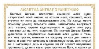 День рождения молитва Ангелу