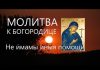 Молитва Богородице не имамы иныя помощи